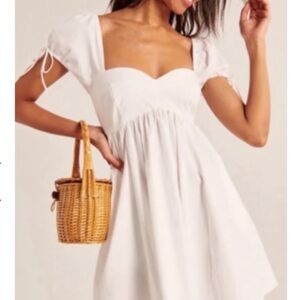 Abercrombie white mini dress size small